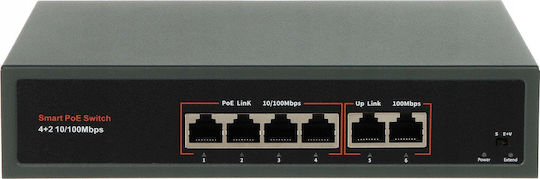 Apti POE0402-60W-ECO Unmanaged L2 Switch με 4 Θύρες Ethernet