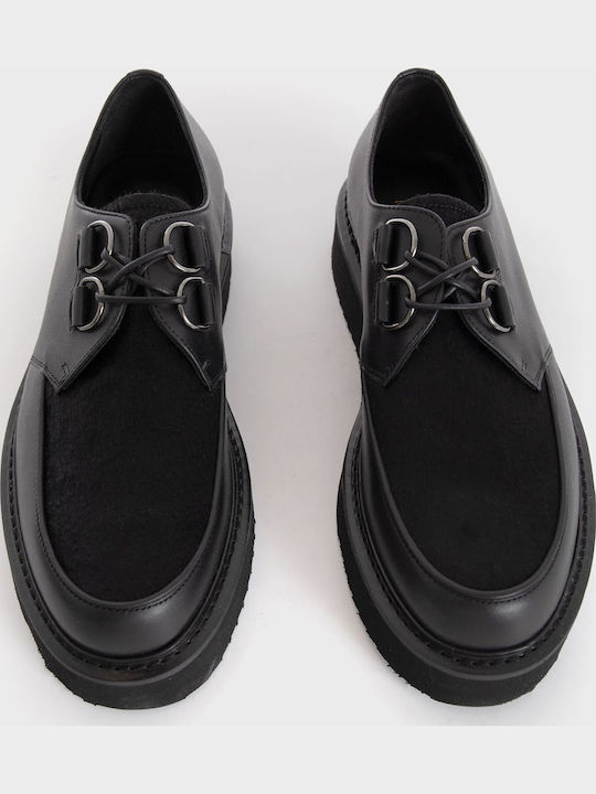 Leather Men's Casual Shoes Black