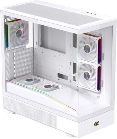 Xigmatek Sun Arctic Gaming Midi-Turm Computergehäuse mit Seitenfenster Weiß