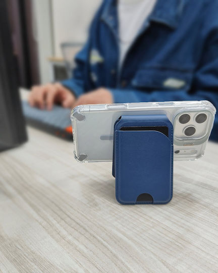 Portofel Magnetic Pentru Telefon Jabees MagSafe 4 Carduri Blocare Rfid + Suport Magwallet Secure Gri