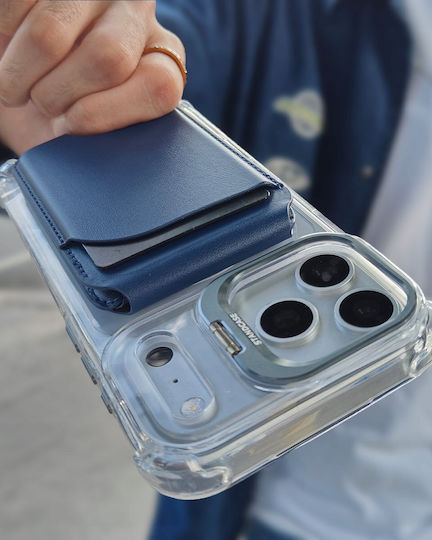 Husă Magnetică Pentru Telefon Jabees MagSafe 4 Carduri Rfid Portofel Magnetic Magwallet Secure Albastru Închis
