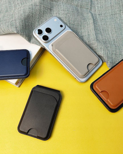 Portofel Magnetic Pentru Telefon Jabees MagSafe 4 Carduri Blocare Rfid + Suport Magwallet Secure Gri