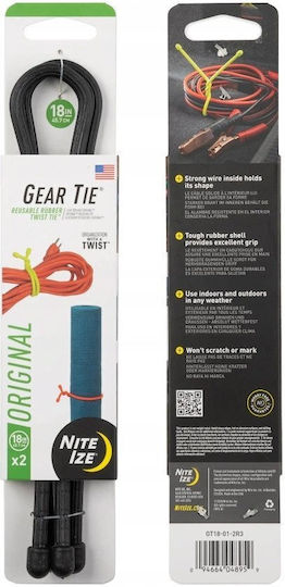 Aptel Nite Ize Gear Tie Accessories for Camping 2 Pieces Yellow