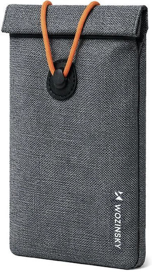 Wozinsky Wpb-r12 Rfid Blocking Phone Case Flap String 21.5x12 Cm Gray 5907769388293