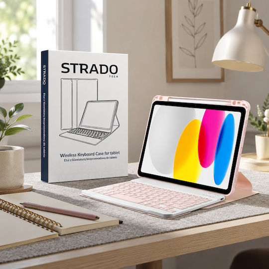 Калъф 360° Клавиатура 4kom L Apple iPad 10.9 2022 Gen 10 11 2025 A16 Gen 11
