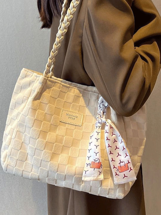 Γυναικεία Shopper Τσάντα Εκρού