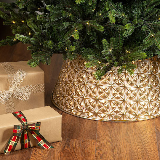 Kaemingk Weihnachtsbaumständer Metall Gold M27xH70xΦ70cm