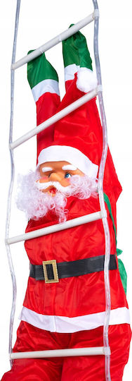 Beleuchteter Dekorative Weihnachtsmann Außenbereich in Leiter