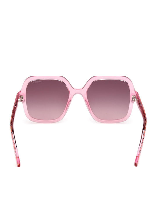 Guess Unisex Ochelari de Soare Cu Ramă Roz și Lentilă Roz