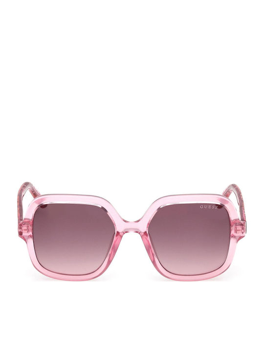 Guess Unisex Ochelari de Soare Cu Ramă Roz și Lentilă Roz
