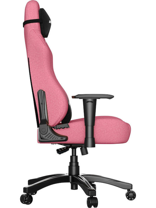 Anda Seat Luna Large Fabric Gaming Chair with Adjustable Arms Pink
