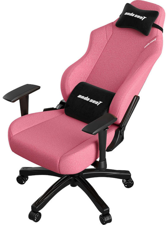 Anda Seat Luna Large Fabric Gaming Chair with Adjustable Arms Pink