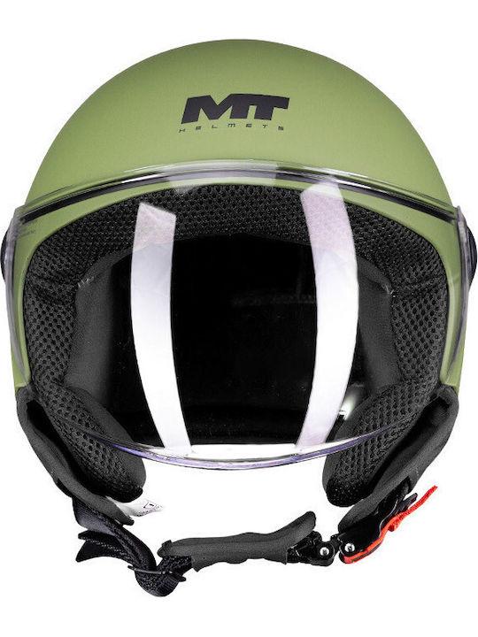 Street S Pure A6 Khaki Matte Motorcycle Helmet Jet ECE 22.06 950gr