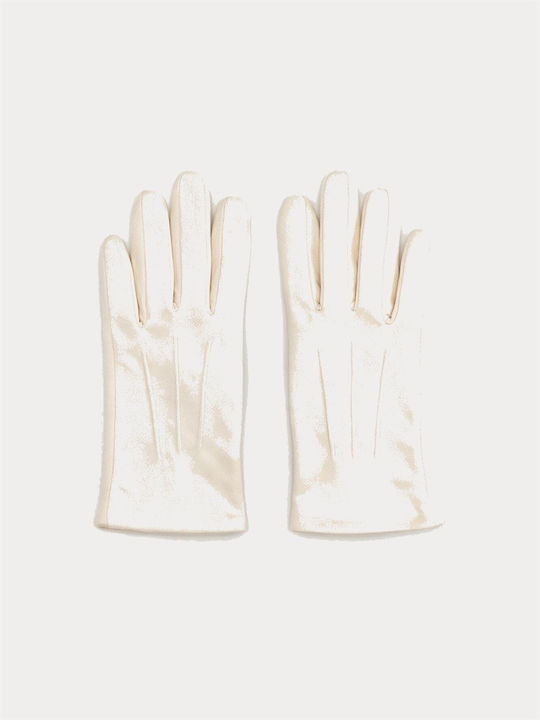 Beige Damen Lederhandschuhe Berührung