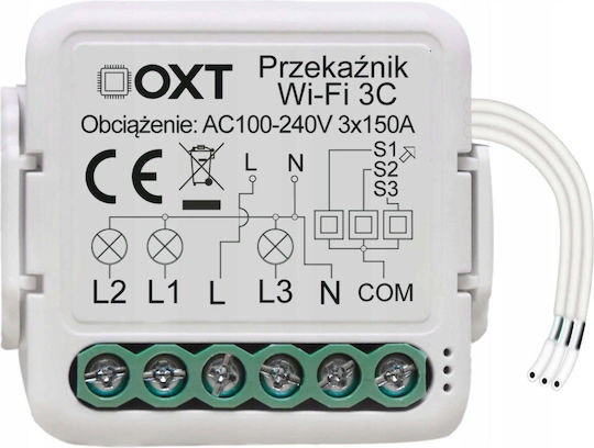 Tuya Intelligenter Schalter 3 Kanäle Wi-Fi & RF 3A mit Fernbedienung