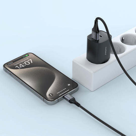 Palpro USB-A към USB-C кабел бързо зареждане Samsung Apple 3A PD 1m