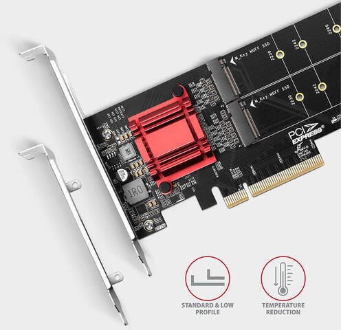 Axagon Pcem2-nd Pci-e 16x M.2 Ssd Nvme