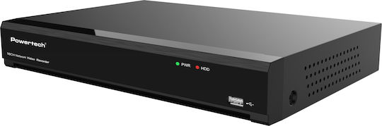 Powertech PT-1599 NVR Устройство за запис с 16 канала с 4K резолюция