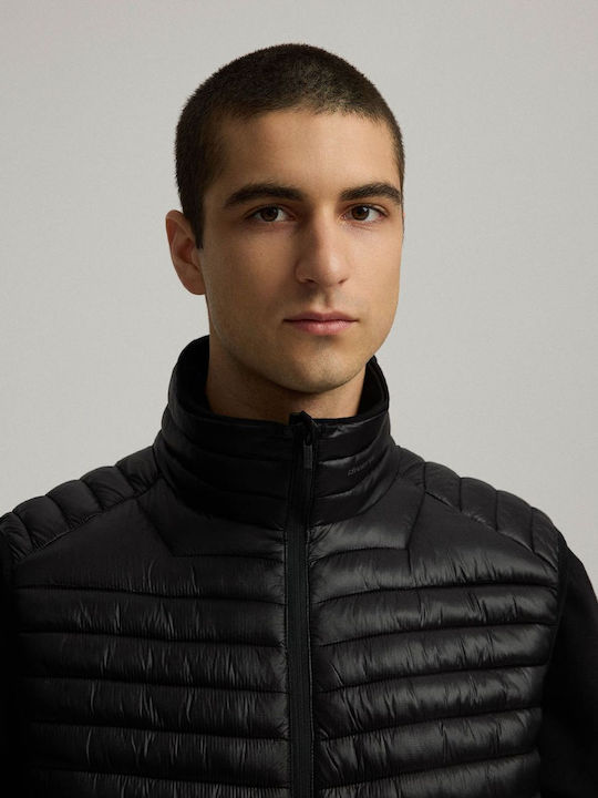 Ärmellose Winterjacke Schwarz