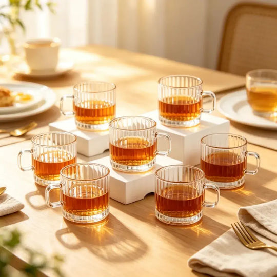 Set Cesti Maro Din Sticlă Transparente 120ml 6 Bucăți