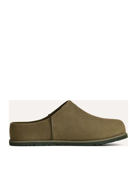Clog Papuci de damă de iarnă din piele Maro