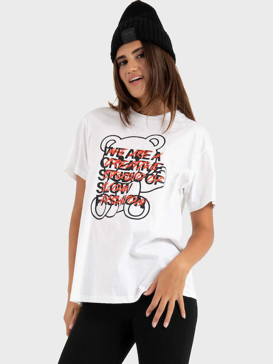 Damen Oversized T-Shirt Weiß