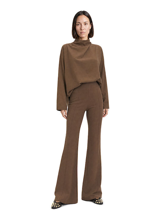 Women's Long Sleeve Blouse Camel
