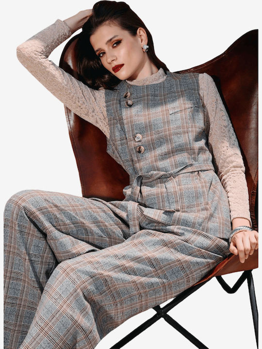 Women's Grey Suit in Straight Leg Style