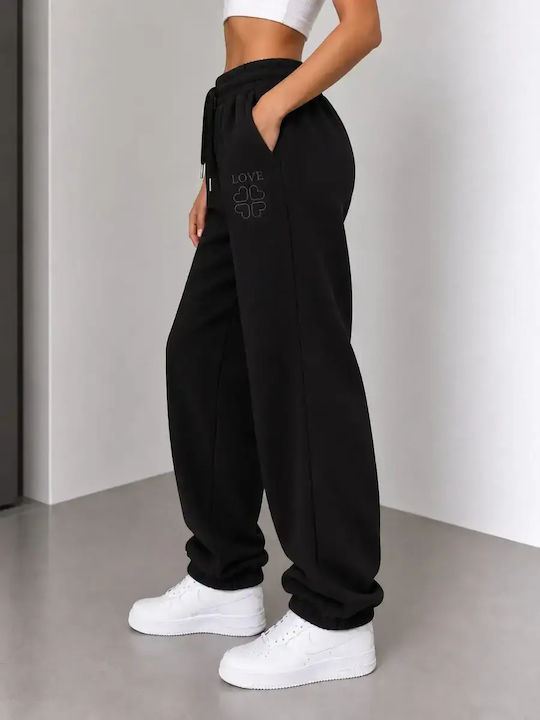 Women's High Rise Fabric Trousers with Rubber Band in Regular Fit Black