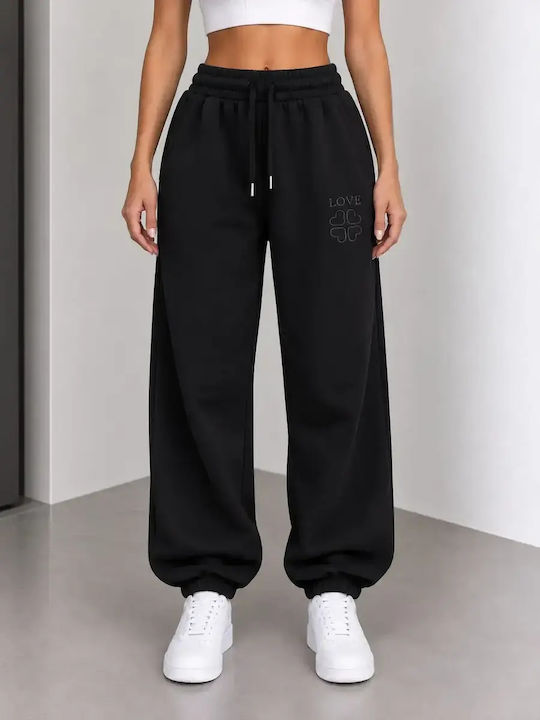 Women's High Rise Fabric Trousers with Rubber Band in Regular Fit Black