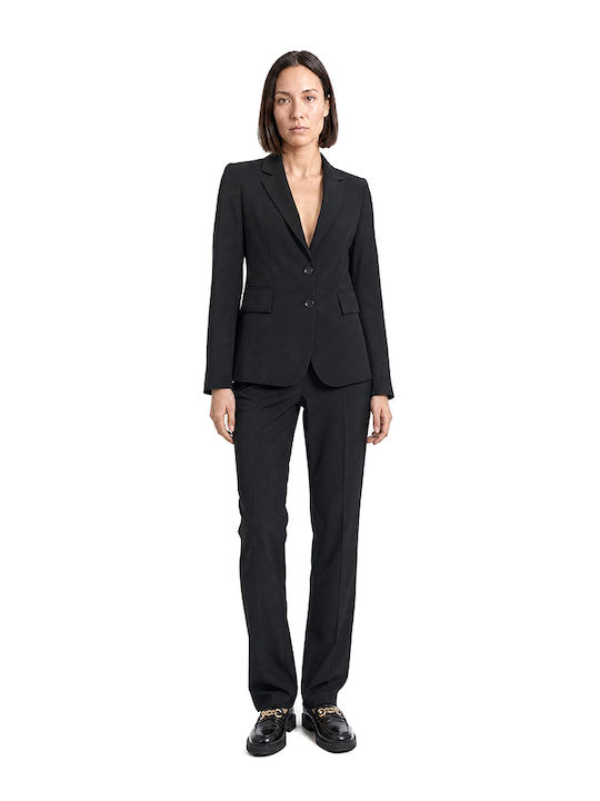 Hosen Für Damen My T Wearables Hochgebirge Stoff Panty in Tapered Bein Stil Schwarz