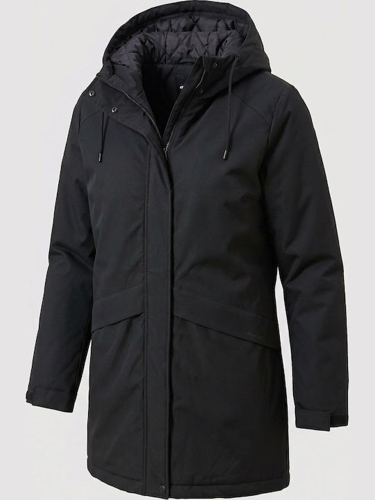 Ardami Lang Damen Jacke für Frühling - Herbst Schwarz
