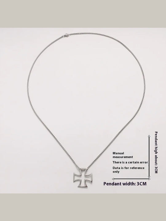 Sharks Bay Clothing Men's Steel Cross with Chain