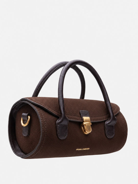 Fabric Women's Handbag Crossbody Suede Brown