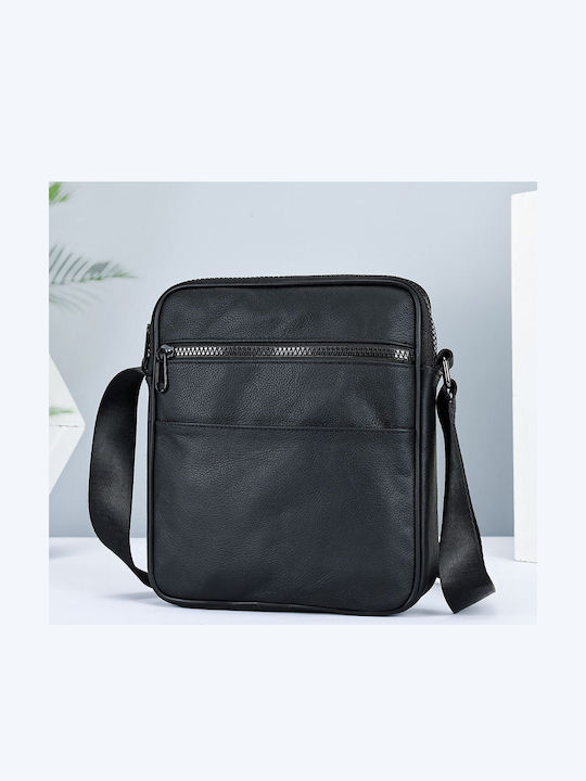 Herren Ledertasche Schulter / Crossbody Schwarz