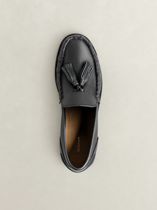 Gracelyn Leder Damen Mokassins in Schwarz Farbe
