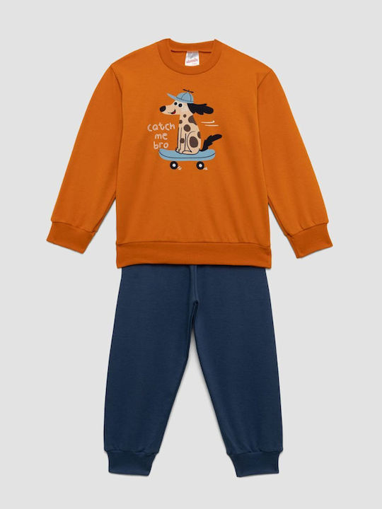 Minerva Kinder-Nachtwäsche Winter Orange Catch Me Bro