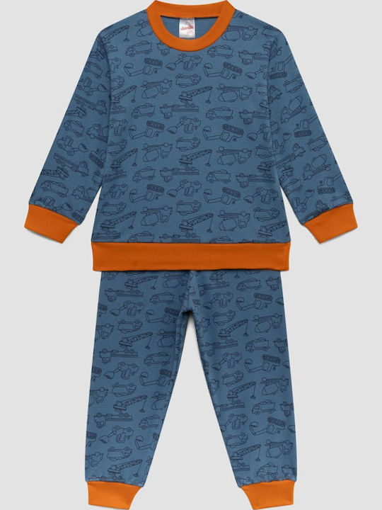 Minerva Kinder-Nachtwäsche Winter Blau Rafi Trucks