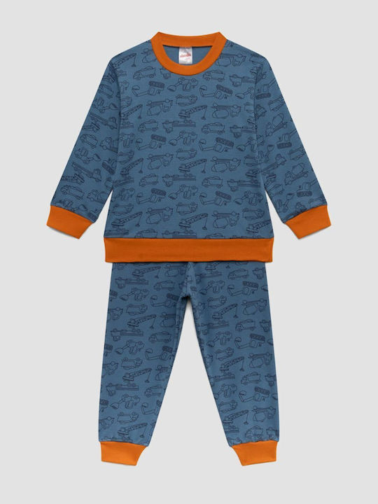 Minerva Kinder-Nachtwäsche Winter Blau Rafi Trucks