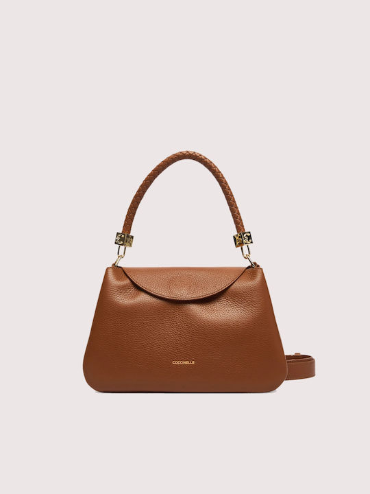 Tiggy Leather Knitted Women's Tote Bag Tabac Brown
