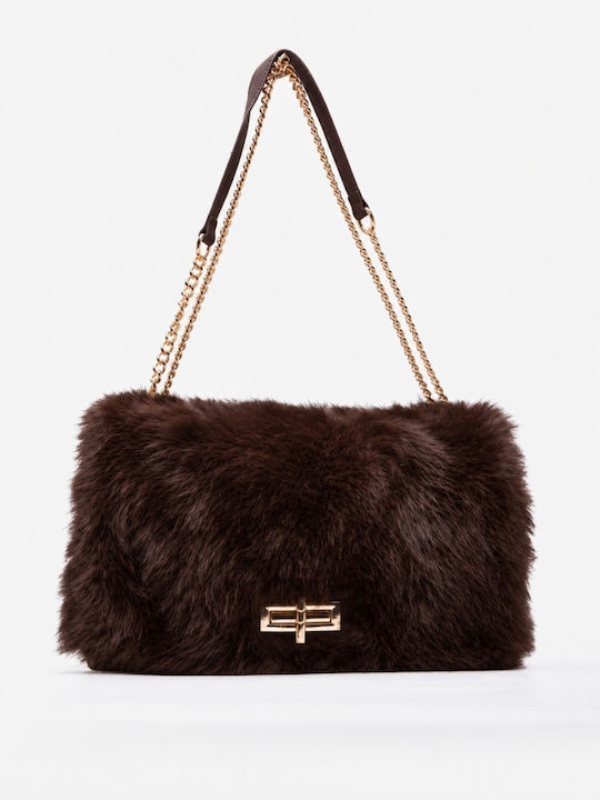 Fur Women's Brown Shoulder Bag