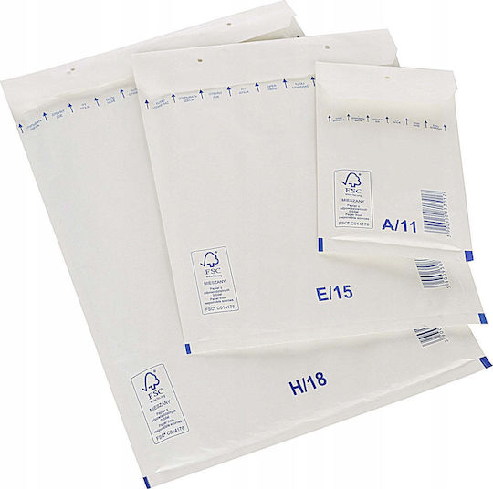 Emerson Set of Catalog Envelope Type Padded Mailing Envelopes 100 Pieces White