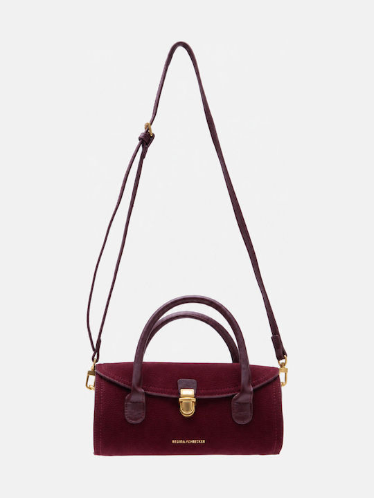 Fabric Women's Handbag Crossbody Suede Burgundy