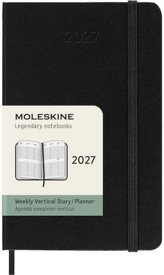Moleskine Седмична Агенда 2027 Черна 9x14см.