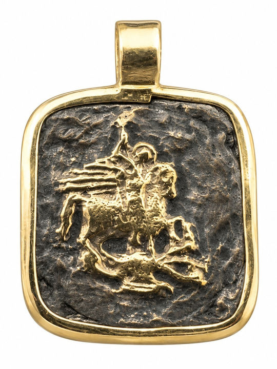 Senzio Belibasakis Charm Talisman Constantine from Gold Plated Silver