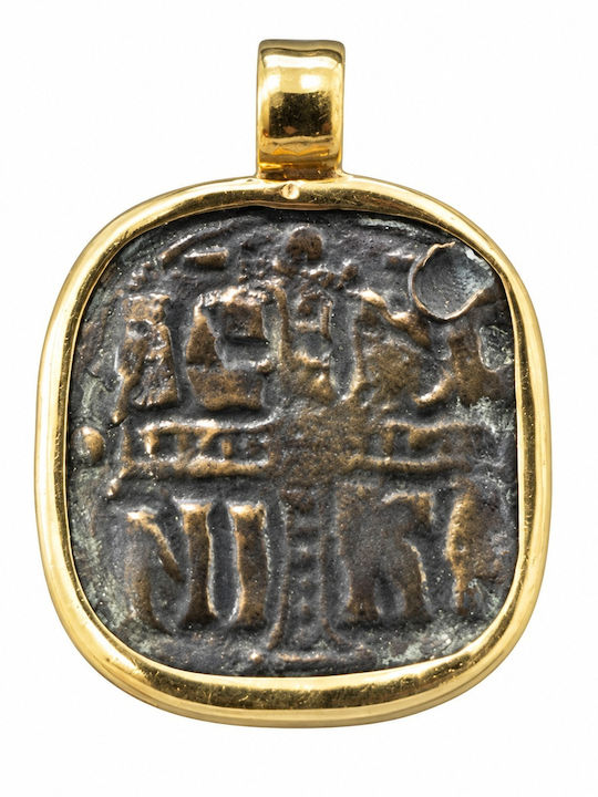 Senzio Belibasakis Charm Talisman Constantine from Gold Plated Silver