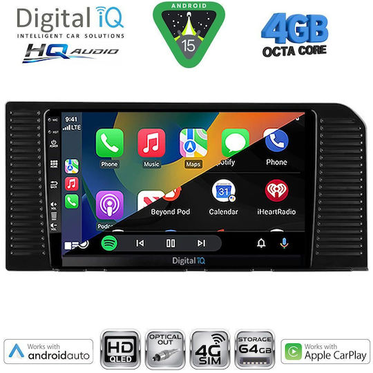 Digital IQ Автомобилна Аудио Система За Toyota Prado 2023 (Bluetooth/USB/Вграден Wi-Fi/GPS/Apple CarPlay/Android Auto) С Touch Screen 10"