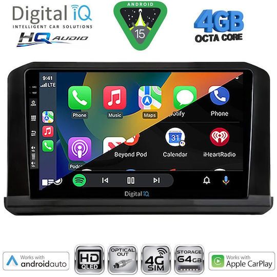 Digital IQ Автомобилна Аудио Система за Nissan Navara 2025 (Bluetooth/USB/Вграден Wi-Fi/GPS/Apple CarPlay/Android Auto) с Touch Screen 10"