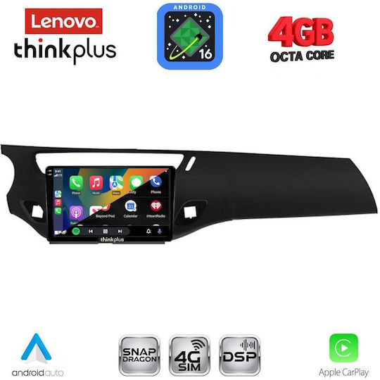 Lenovo Автомобилна Аудио Система за Citroen C3 / DS3 2009-2016 (Bluetooth/USB/Вграден Wi-Fi/GPS/Apple CarPlay/Android Auto) с Touch Screen 9"