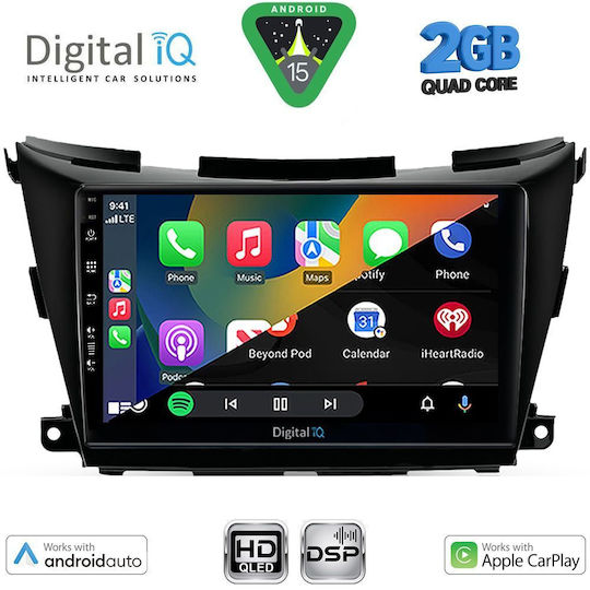 Digital IQ Car Audio System for Nissan Murano 2017-2025 (Bluetooth/USB/WiFi/GPS) with 9" Touch Screen